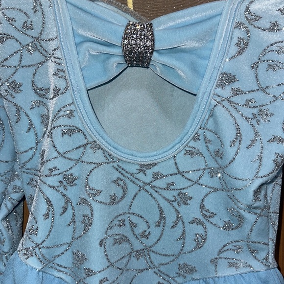 Jerry’s Girls Figure Skating Dress With Matching Hair Scrunchie - Size 4/6 - Picture 3 of 6